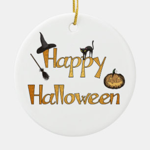 Happy Halloween Ceramic Tree Decoration