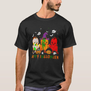 Happy Halloween Chicken Witch Devil Pumpkin Chicke T-Shirt
