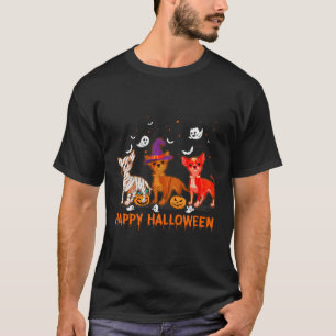 Happy Halloween Chihuahua Witch Devil Pumpkin Chih T-Shirt