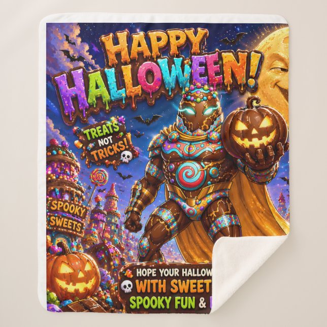 Happy Halloween, chocolatey blanket (Front)