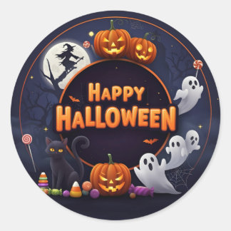 Happy Halloween  Classic Round Sticker