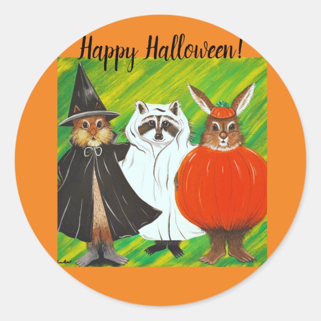 Happy Halloween! Classic Round Sticker (Front)