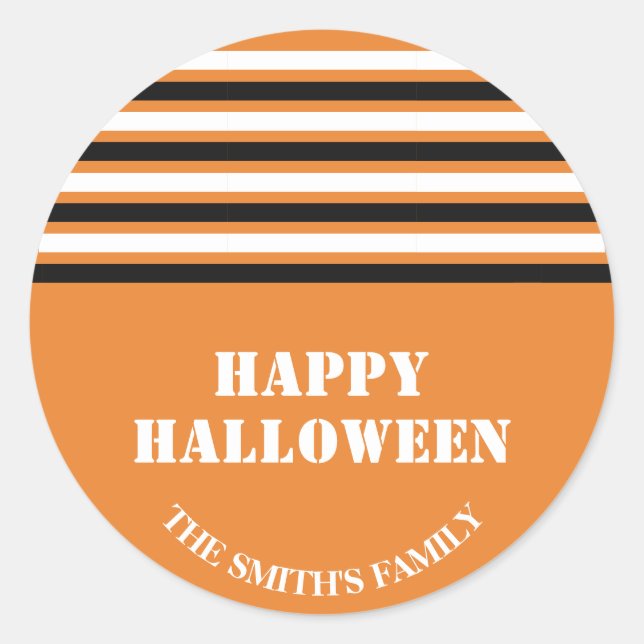 Happy Halloween Classic Round Sticker (Front)