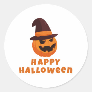 happy Halloween Classic Round Sticker