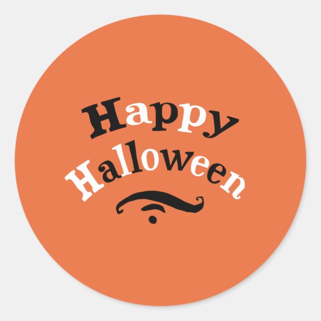 Happy Halloween Classic Round Sticker (Front)