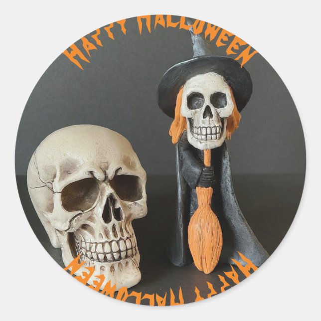 Happy Halloween Classic Round Sticker (Front)