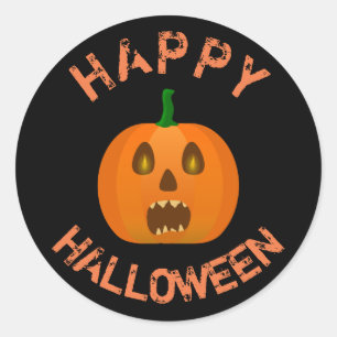 Happy Halloween Classic Round Sticker