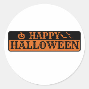 Happy Halloween Classic Round Sticker