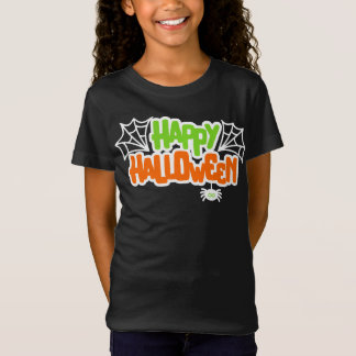 Happy Halloween Colourful Cute Spider Web T-Shirt
