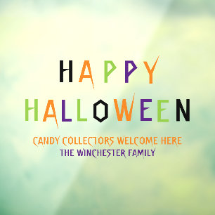 Happy Halloween colourful funny spooky custom Text