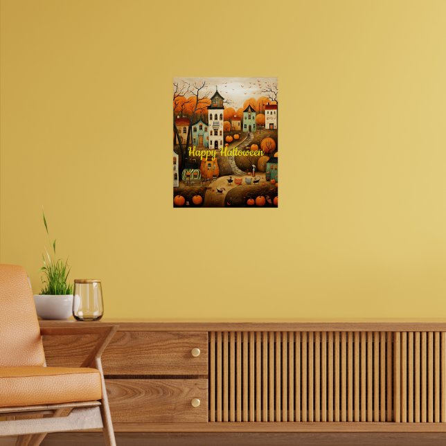 Happy Halloween colourful illustration Poster (Living Room 2)