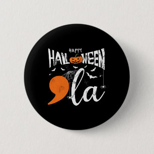 Happy Halloween Comma La Shirt Halloween Costume P 6 Cm Round Badge