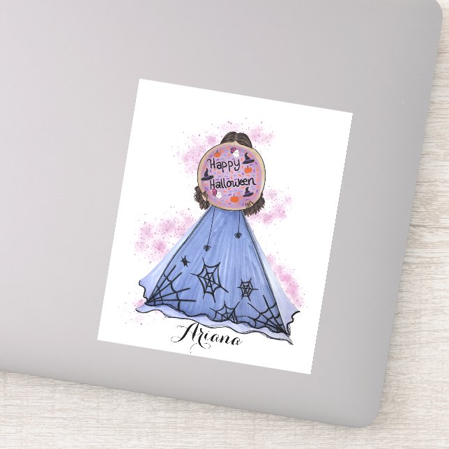 Happy Halloween Cookie Illustration Custom Name (Detail)