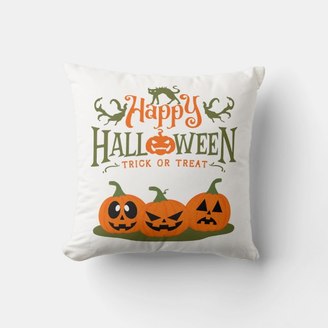 Happy Halloween - Cool Halloween Cushion (Front)