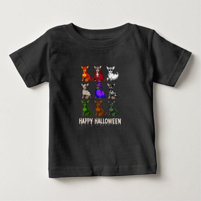 Happy Halloween Costume Chihuahua Dog Lovers Baby T-Shirt (Front)