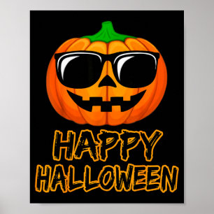 Happy Halloween Costume Funny Pumpkin Men Women Bo Poster