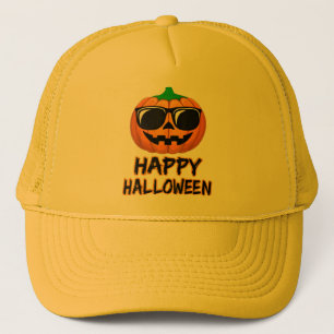 Happy Halloween Costume Funny Pumpkin Trucker Hat