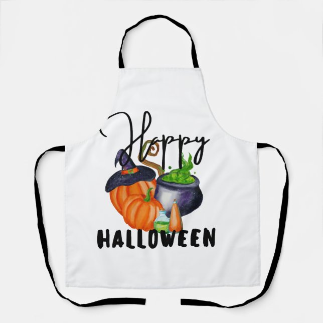 Happy Halloween Costume Halloween Decor Apron (Front)