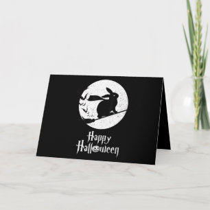 Happy Halloween Costume Witch Rabbit Lover Gift Card