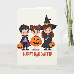 Happy Halloween Costumes Card