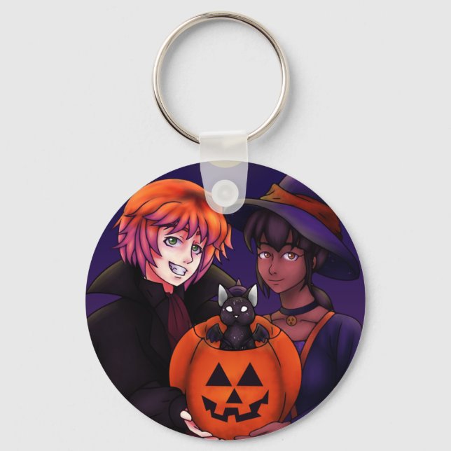 Happy Halloween Costumes Key Ring (Front)