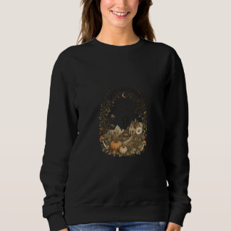 Happy Halloween Cottagecore Spider & Cottage Sweatshirt