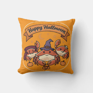 Happy Halloween Crabs  Cushion