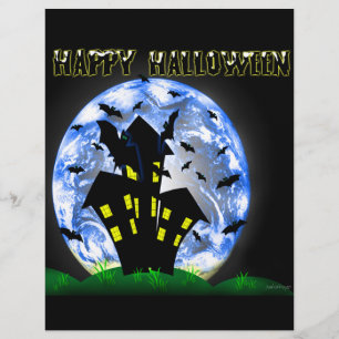 Happy Halloween Creepy Haunted House Flyer