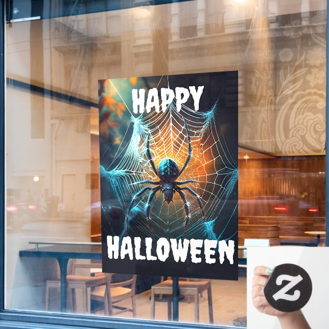 Happy Halloween Creepy Spider  (Cafe Window)
