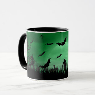 Happy Halloween Creepy Zombie Night Mug   Spooky