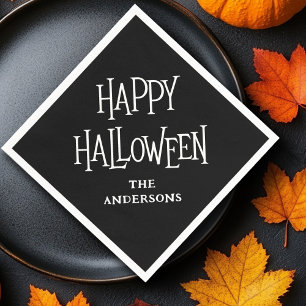 Happy Halloween custom name or text Napkin