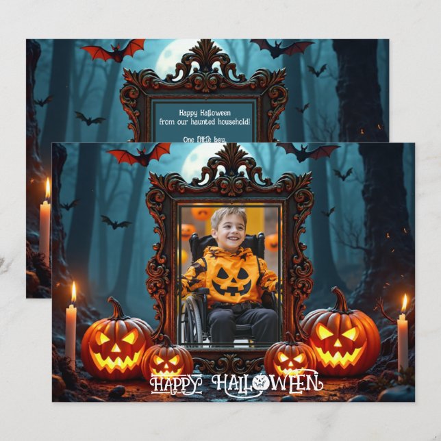 🎃 Happy Halloween Custom Photo card (Front/Back)