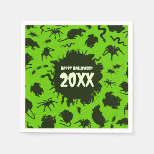 Happy Halloween Custom Year Dark Creepy Crawlies Napkin