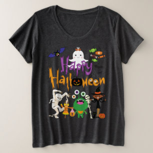 Happy Halloween Cute and Spooky Plus Size T-Shirt