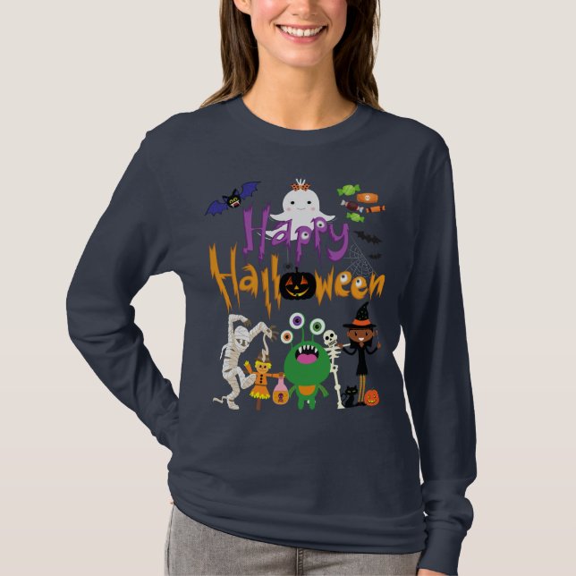 Happy Halloween Cute and Spooky    T-Shirt (Front)