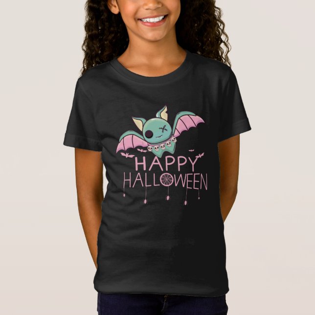 Happy Halloween Cute Bat T-Shirt (Front)