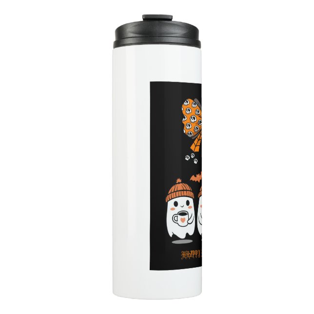 Happy Halloween – Cute Coffee Ghosts Thermal Tumbler (Front)