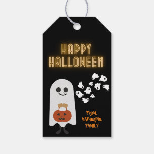 Happy Halloween cute custom gift goody bag tags