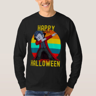 Happy Halloween Cute Dabbing Dracula Kids Vampire  T-Shirt
