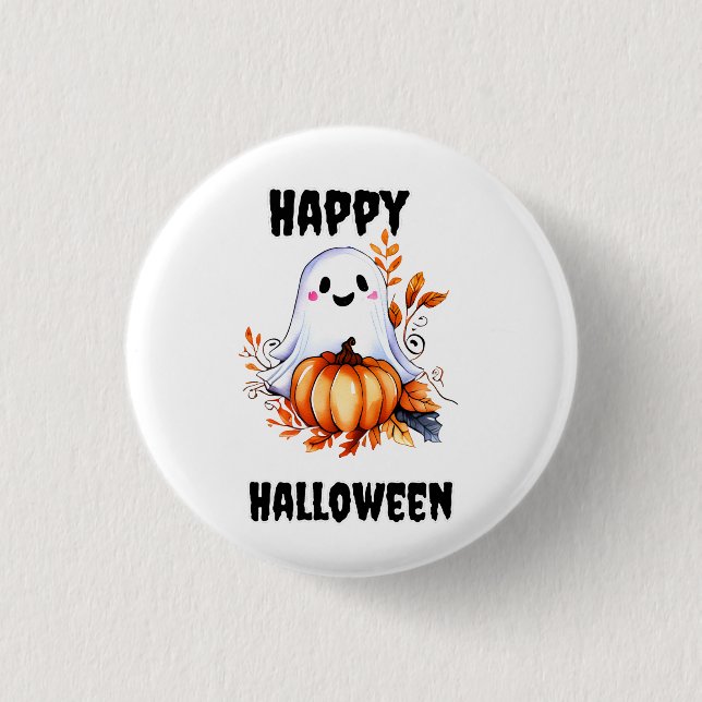 Happy Halloween Cute Ghost  3 Cm Round Badge (Front)