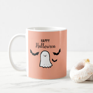 Happy Halloween Cute Ghost Bats Coffee Mug