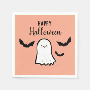 Happy Halloween Cute Ghost Bats Napkin