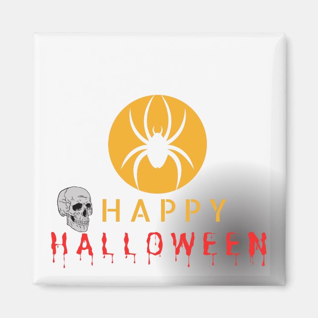 Happy Halloween Cute Ghost Boo Pattern Magnet (Front)