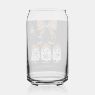 Happy Halloween – cute ghost coffee Can Glass