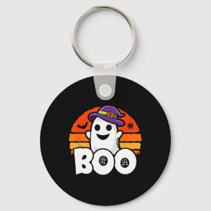 Happy Halloween - Cute Ghost Witch - Boo - Funny H Key Ring