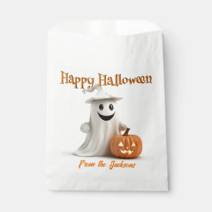 Happy Halloween CUTE GHOST WITH PUMPKIN Favour Bags