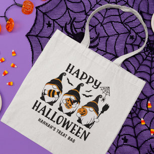Happy Halloween Cute Gnomes Pumpkins Personalised Tote Bag