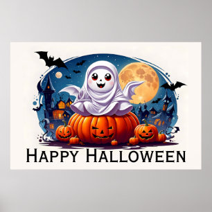 Happy Halloween Cute Halloween Theme Poster