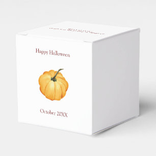 Happy Halloween cute orange pumpkin with date Favour Box