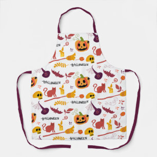Happy Halloween Cute Pattern Apron